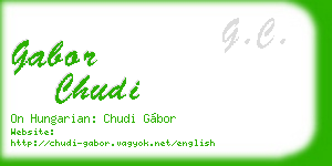 gabor chudi business card