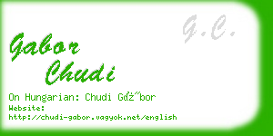 gabor chudi business card